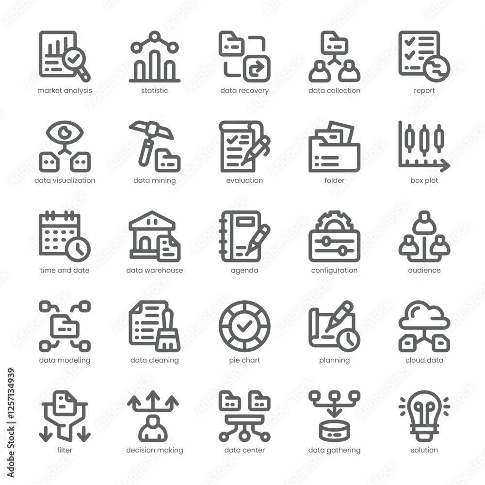 Data Analytics Icon pack for your website, mobile, presentation, and logo design. Data Analytics Icon outline design. Vector graphics illustration and editable stroke. Data Analytics Icon pack for your website, mobile, presentation, and logo design. Data Analytics Icon outline design. Vector graphics illustration and editable stroke.