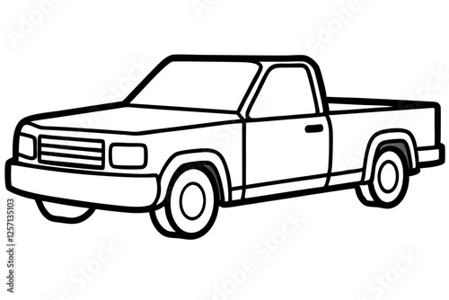 Sleek Pickup Truck Vector Design