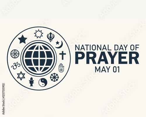 National day of prayer, may o1. Banner, poster, card, postcard, placard, background design