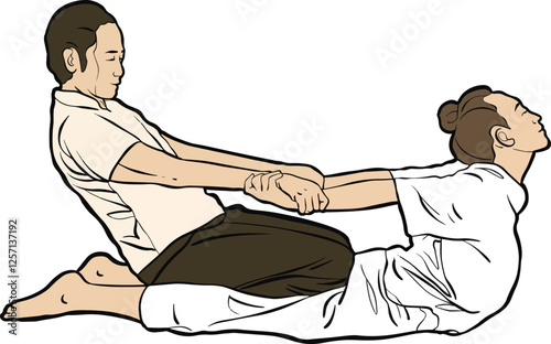Traditional Thai body massage relaxation