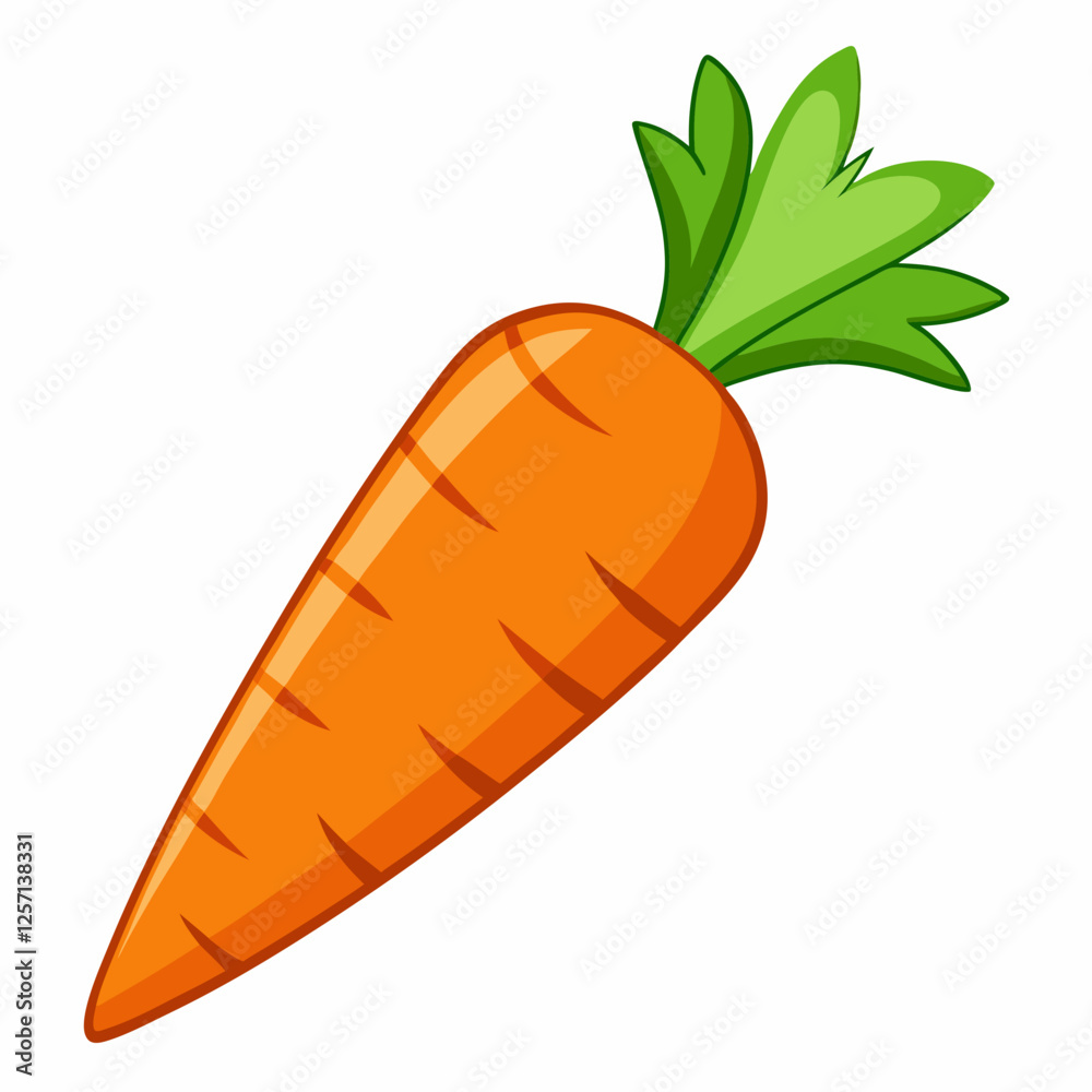 Carrot Vector Illustration on White Backgrou Carrot Vector Illustration on White Backgrou