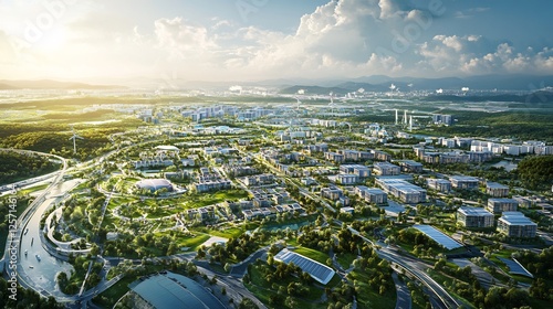 Creative blueprint of smart city scalability frameworks highlighting renewable energy zoning and infrastructure adaptability