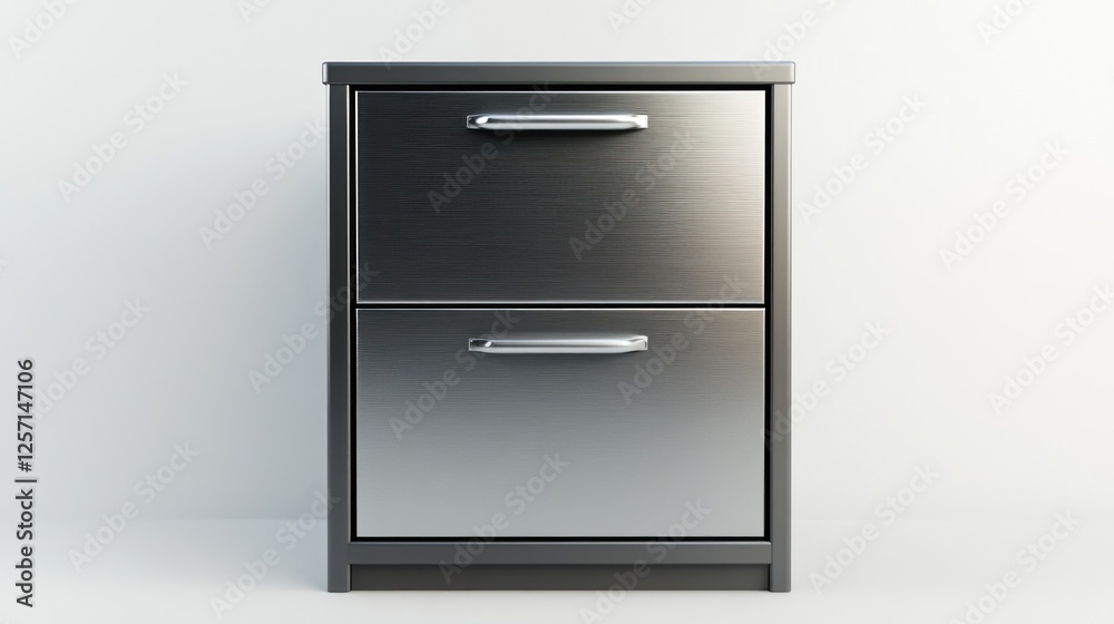 Modern Dark Grey Metal Drawer Cabinet