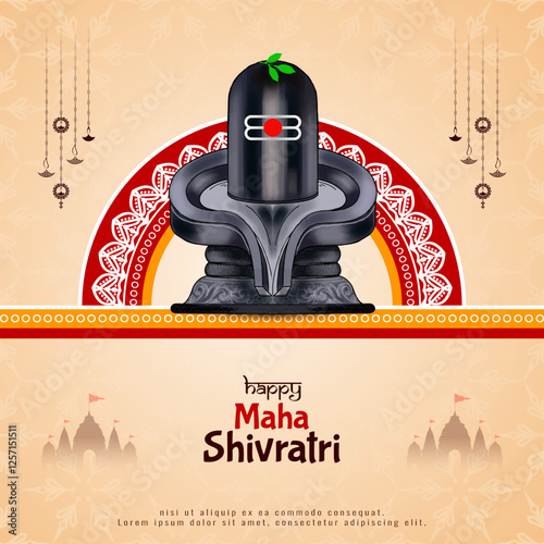 Happy Maha Shivratri Hindu Indian festival religious card