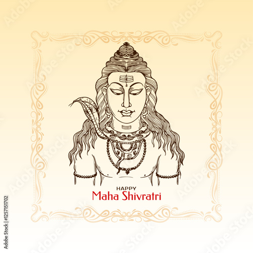 Happy Maha Shivratri Lord Shiva Indian festival cultural background