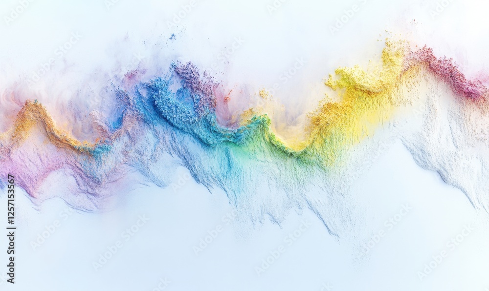 Colorful powder wave abstract art background; design, texture Colorful powder wave abstract art background; design, texture