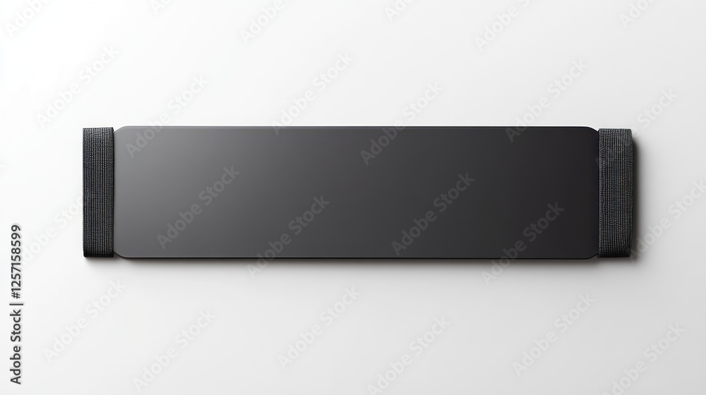 Gray rectangular object on white background. Possible use product photography Gray rectangular object on white background. Possible use product photography