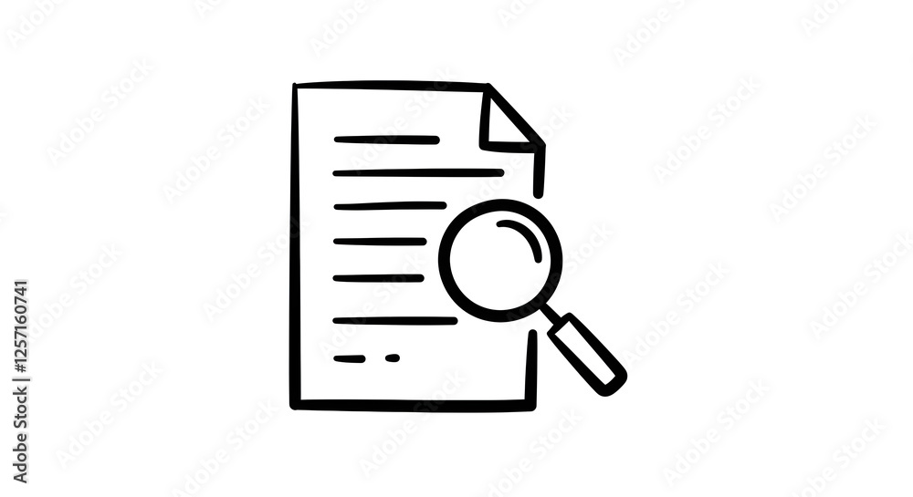 Document Review with Magnifying Glass for Analysis and Investigation Document Review with Magnifying Glass for Analysis and Investigation