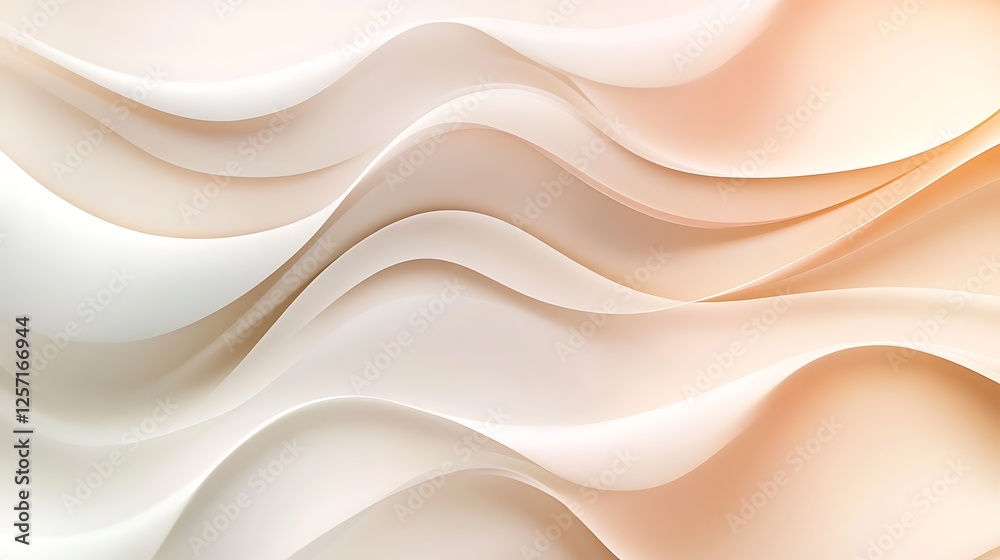 Obraz premium Abstract Beige Wave Pattern Background Design