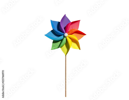 colorful pinwheel isolated on white background