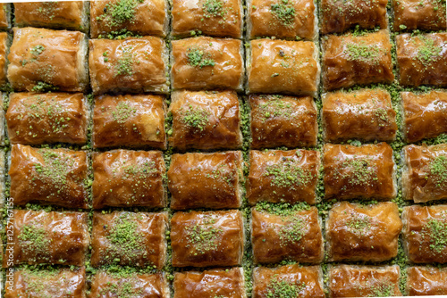 Gaziantep baklavası neatly arranged or commonly known as baklava