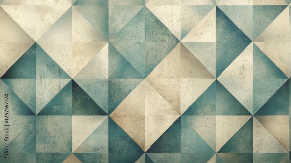 Textured geometric pattern with triangles in shades of blue Textured geometric pattern with triangles in shades of blue