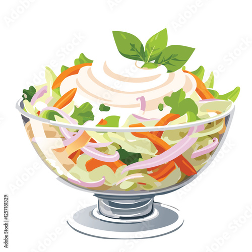 Coleslaw Salad in Glass party starter veg food