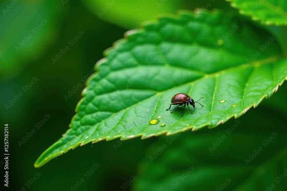 Small yellow spots on leaf surface, tiny insect feeding area, foliage deterioration, pest damage Small yellow spots on leaf surface, tiny insect feeding area, foliage deterioration, pest damage