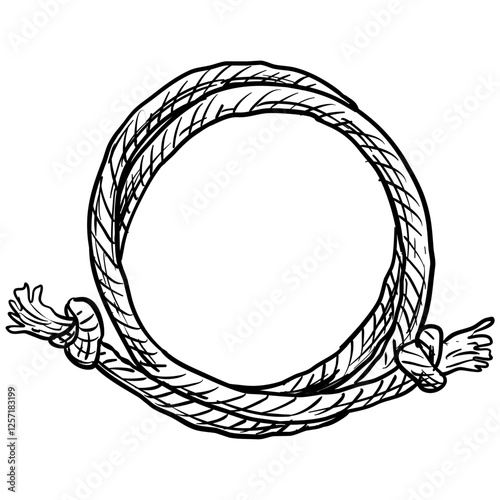 ropes and lasso handdrawn illustration