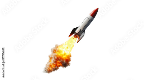 Rocket Launch Fiery Ascent Space Exploration,