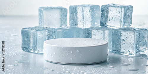 3D platform with ice cube background