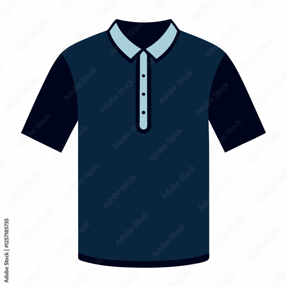 Henley Shirt Black Silhouette Vector on White Background Henley Shirt Black Silhouette Vector on White Background