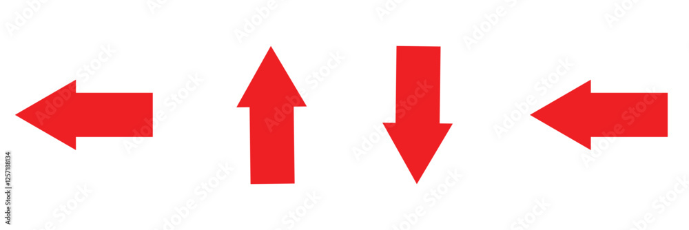 Arrows icon set. Vector set of trendy long arrows left and Right and right in flat style. Replaceable vector design. Arrows icon set. Vector set of trendy long arrows left and Right and right in flat style. Replaceable vector design.
