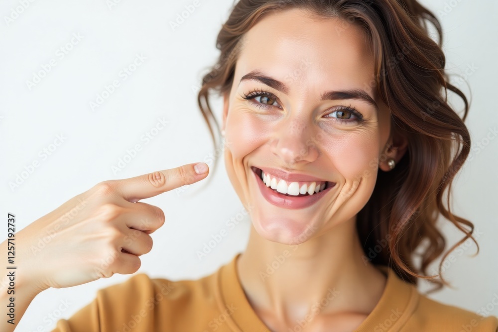 Young woman showing off her white teeth. Smiling brightly, showcasing healthy and beautiful smile. Ideal for dental, health, and beauty themes. Young woman showing off her white teeth. Smiling brightly, showcasing healthy and beautiful smile. Ideal for dental, health, and beauty themes.
