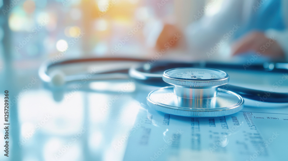 stethoscope in a close-up shot showcasing medical equipment and healthcare concept stethoscope in a close-up shot showcasing medical equipment and healthcare concept