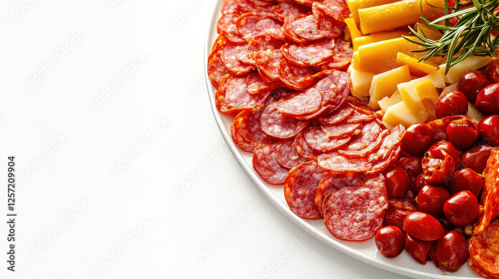 Obraz premium peperoni and variety of cheese
