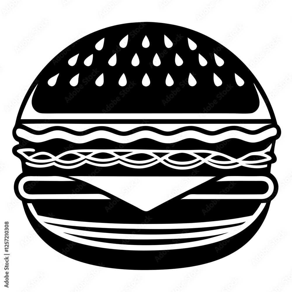 Burger Icon Vector Illustration Design for Food, Fast Food, and Restaurant Branding Burger Icon Vector Illustration Design for Food, Fast Food, and Restaurant Branding