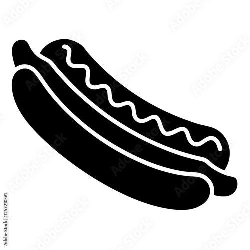 Hotdog Icon Vector Illustration Design for Fast Food and Restaurant Branding
