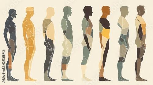 Diversity of Human Body Shapes and Skin Tones Illustration