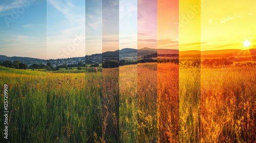 Time Lapse of Landscape: Different Times of Day and Lighting