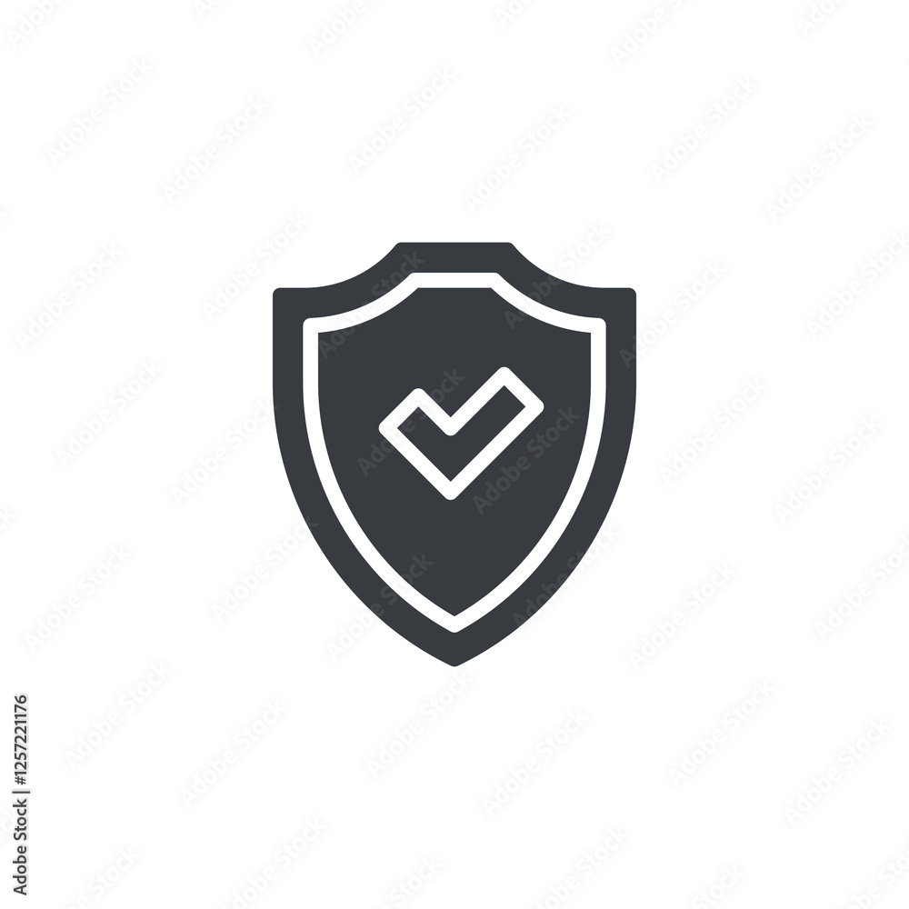 Shield with a checkmark vector icon Shield with a checkmark vector icon