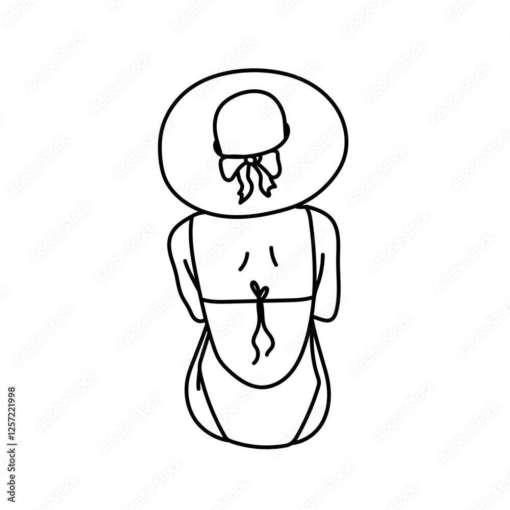 Une femme à la plage