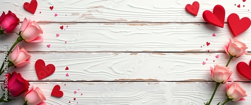 Valentine's day inspired distressed wood planks with no text, just blank space for editable text background
