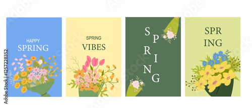 Wallpaper Mural Colorful spring floral arrangements with cheerful blooms and joyful vibes. Torontodigital.ca