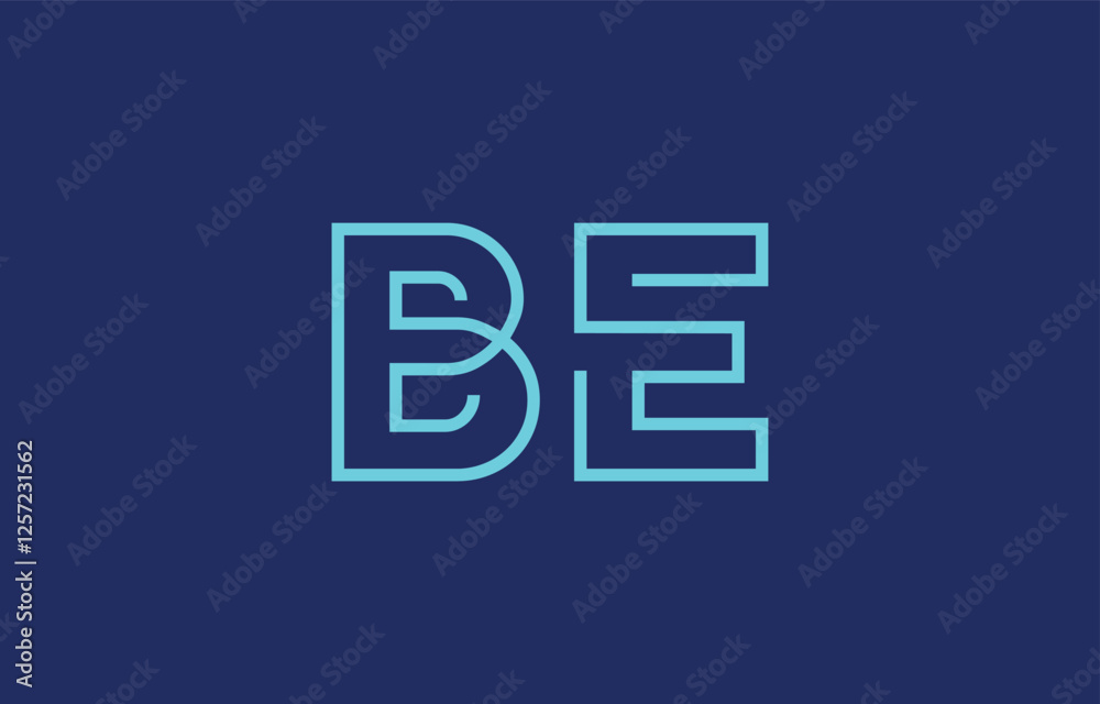 Illustration of creative typography featuring stylized letters B and E with a minimal blue color theme, suitable for branding and graphic design inspiration. Illustration of creative typography featuring stylized letters B and E with a minimal blue color theme, suitable for branding and graphic design inspiration.