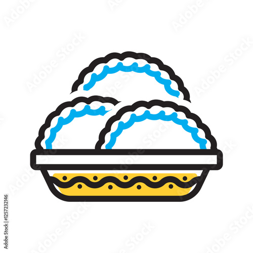 Vector multi color icon for Sweet dish