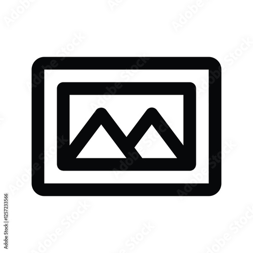 Illustration vector graphic icon of Picture. Outline Style Icon. Furniture Themed Icon. Vector illustration isolated on white background. Perfect for website or application design.