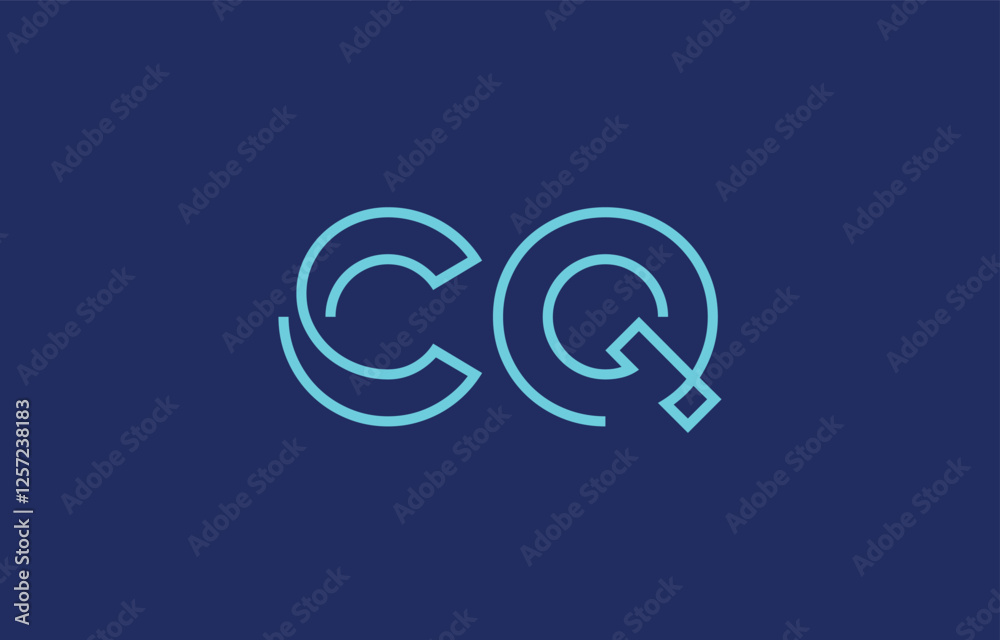 Illustration of creative typography featuring stylized letters C and Q with a minimal blue color theme, suitable for branding and graphic design inspiration. Illustration of creative typography featuring stylized letters C and Q with a minimal blue color theme, suitable for branding and graphic design inspiration.