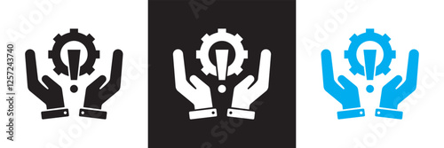 Set of project management icons, such as collaboration, workflow, to-do list, deadlines and more.  isolated on white and black background. vector illustration. EPS 10