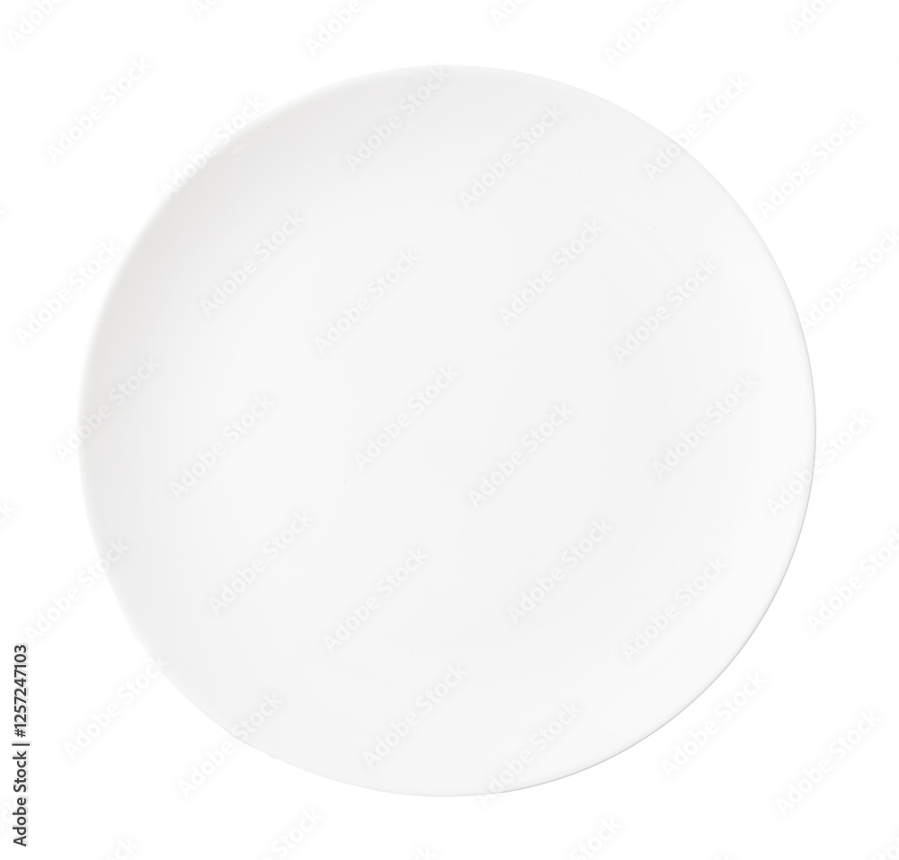 A white plate with no food on it
