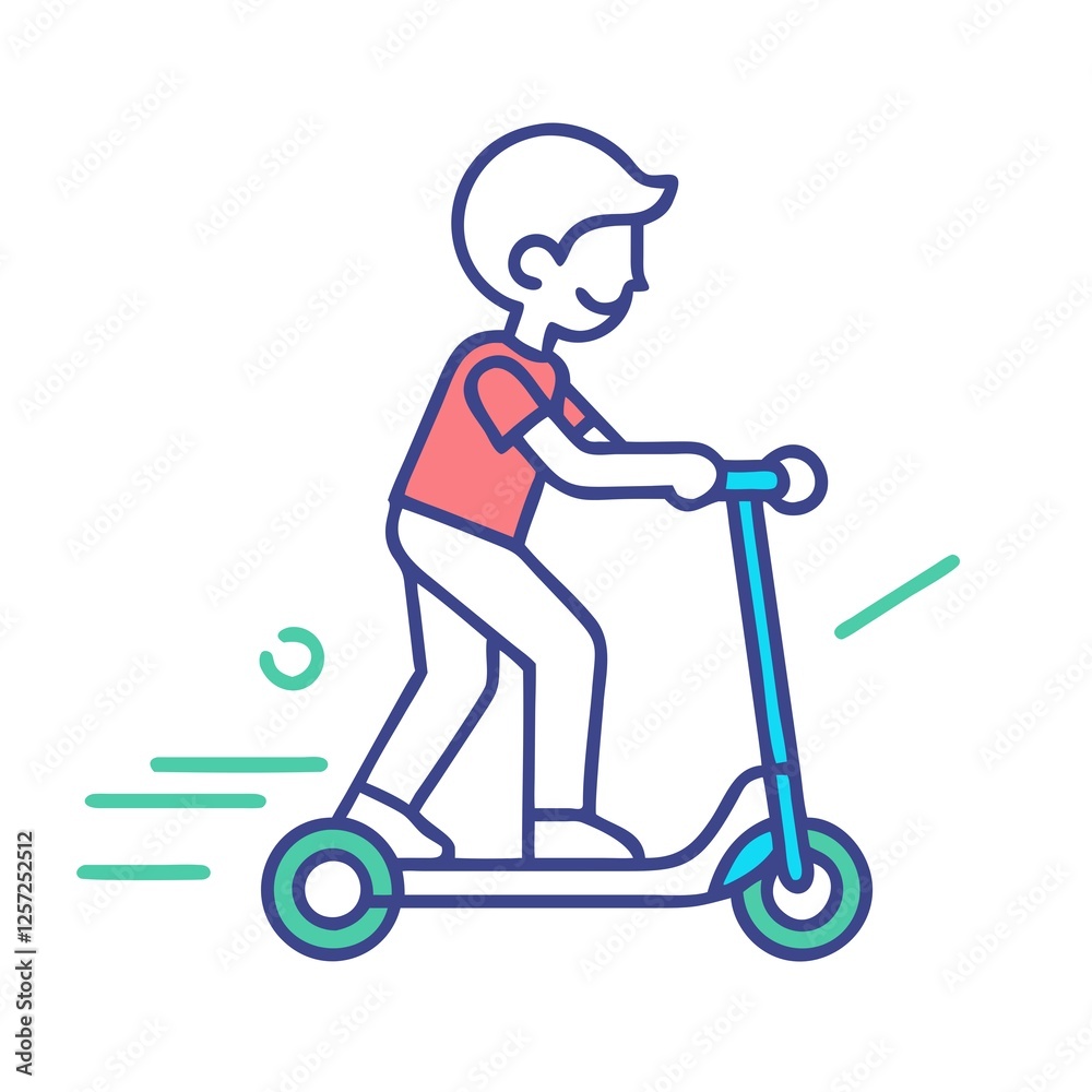 man on a scooter man on a scooter