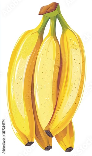 Bunch of Ripe Yellow Bananas  Fresh Fruit  Healthy Snack