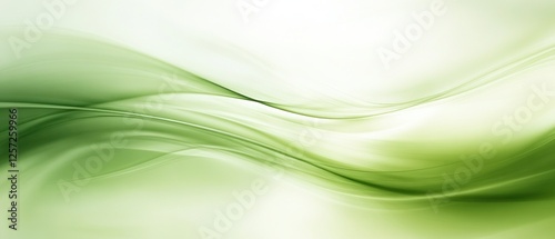 Wallpaper Mural Soft Green Waves Flowing Through a Bright Background Torontodigital.ca