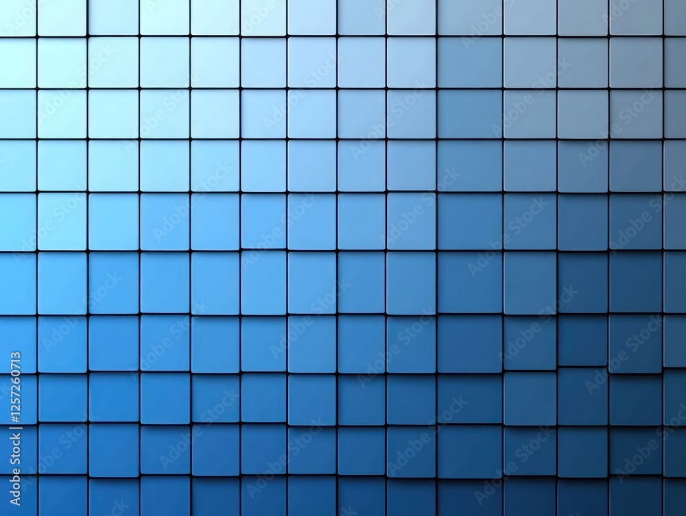 Blue Gradient Square Tiles Creating a Modern Background Blue Gradient Square Tiles Creating a Modern Background