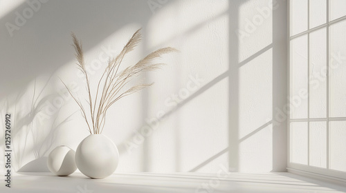 A minimalist luxurious white background 