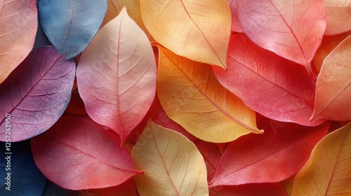 Colorful autumn leaves background texture photo