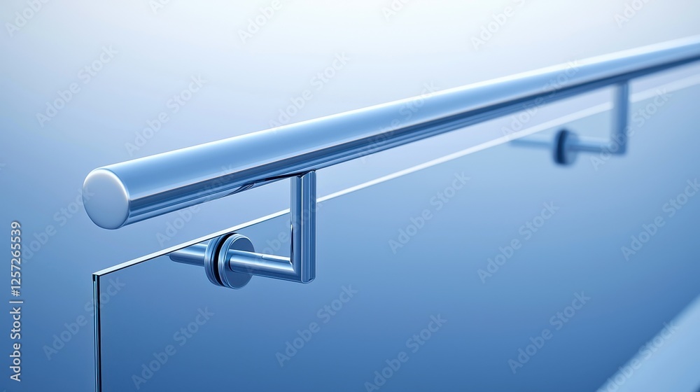 Sleek Stainless Steel Handrail Enhances Glass Panel Design Sleek Stainless Steel Handrail Enhances Glass Panel Design