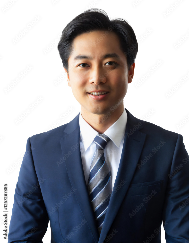 Portrait of only one Man. White Background. Portrait of only one Man. White Background.