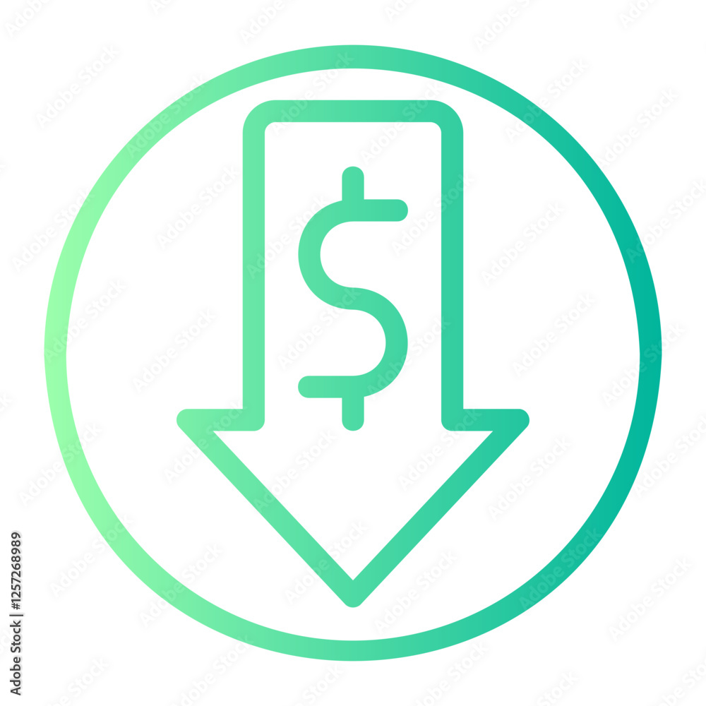 dollar gradient icon dollar gradient icon
