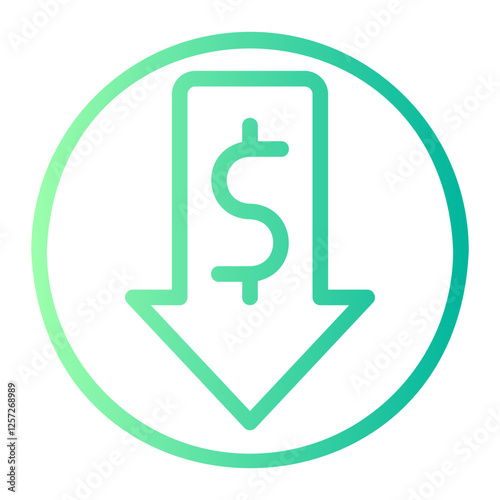 dollar gradient icon